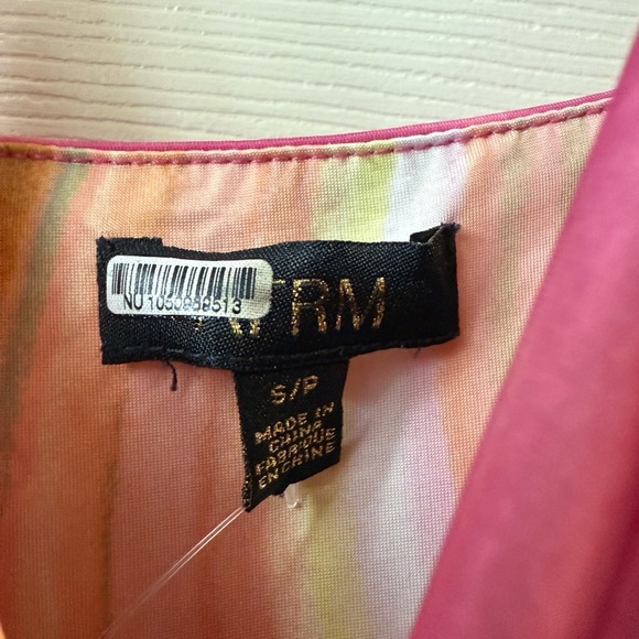 AFRM Palmetto Multicolor Striped Cowl Neck Mini Dress NWOT Small S - Picture 9 of 9